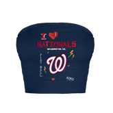 Washington Nationals I Heart Nationals Crop Tube Top