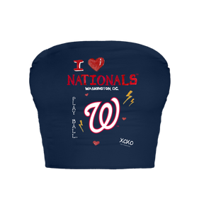 Washington Nationals I Heart Nationals Crop Tube Top