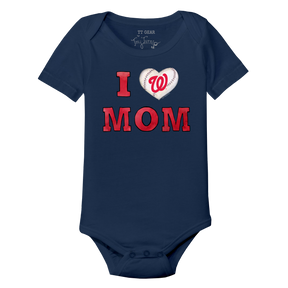 Washington Nationals I Love Mom Short Sleeve Snapper