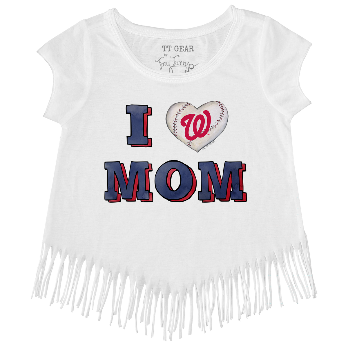 Washington Nationals I Love Mom Fringe Tee