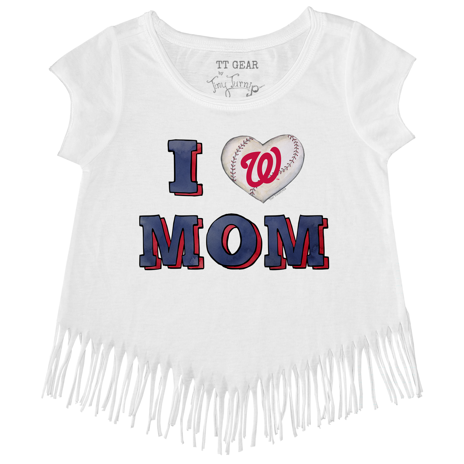 Washington Nationals I Love Mom Fringe Tee