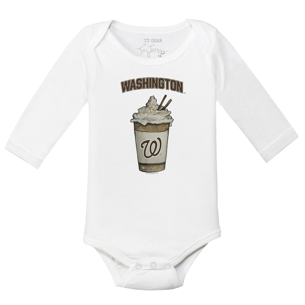 Washington Nationals Latte Long Sleeve Snapper