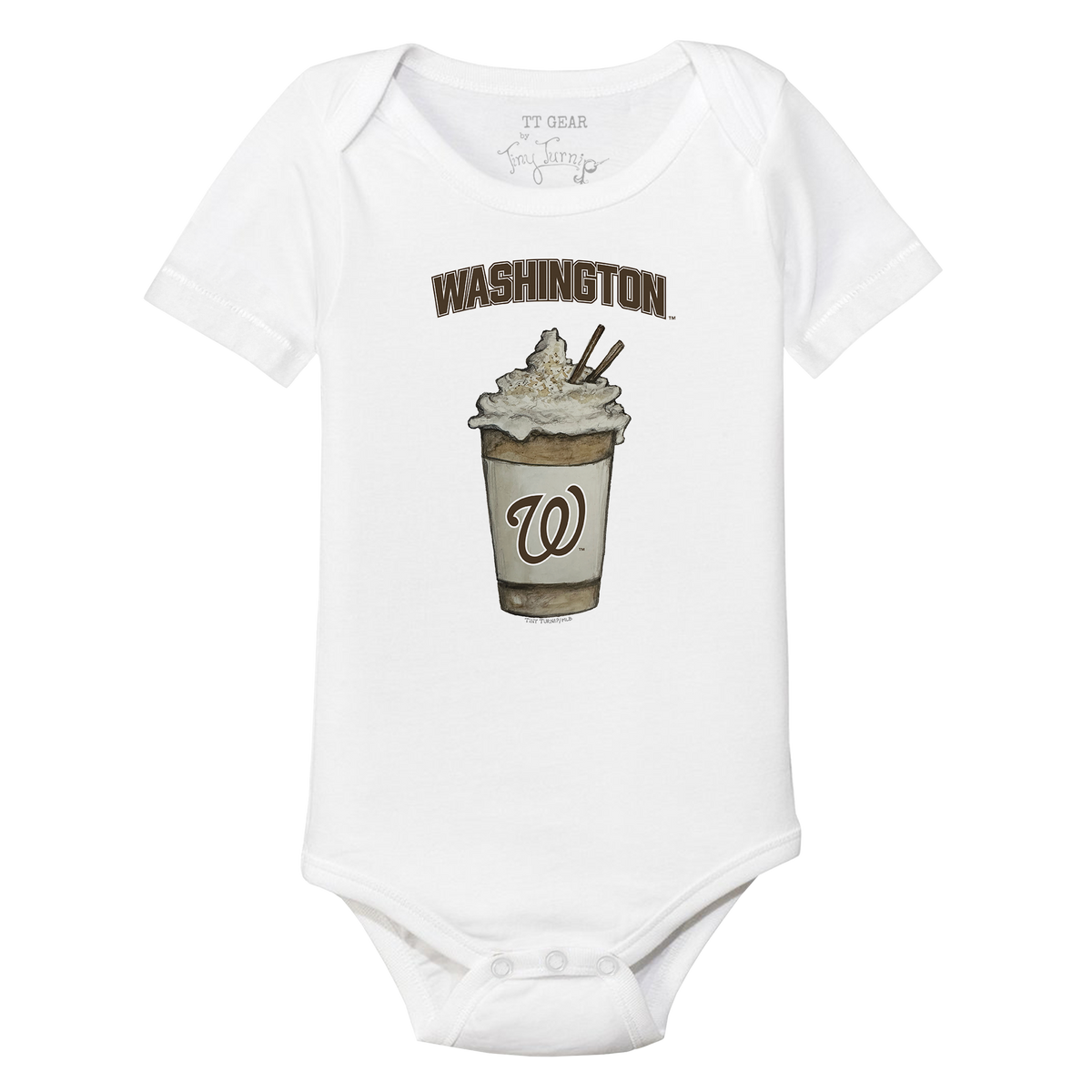 Washington Nationals Latte Short Sleeve Snapper
