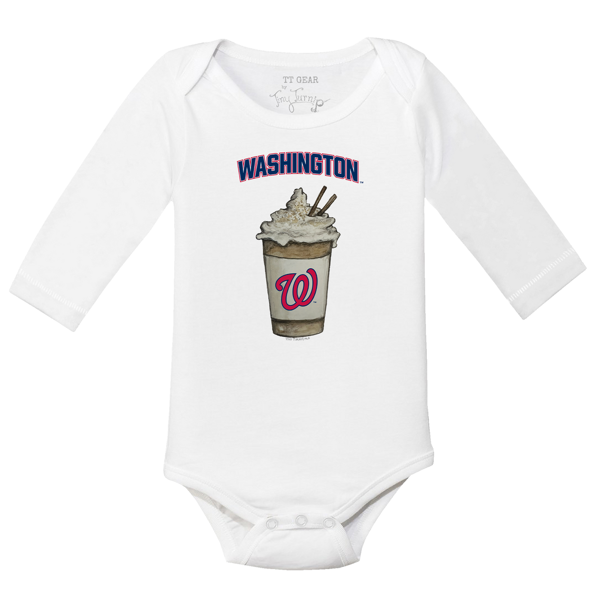 Washington Nationals Latte Long Sleeve Snapper