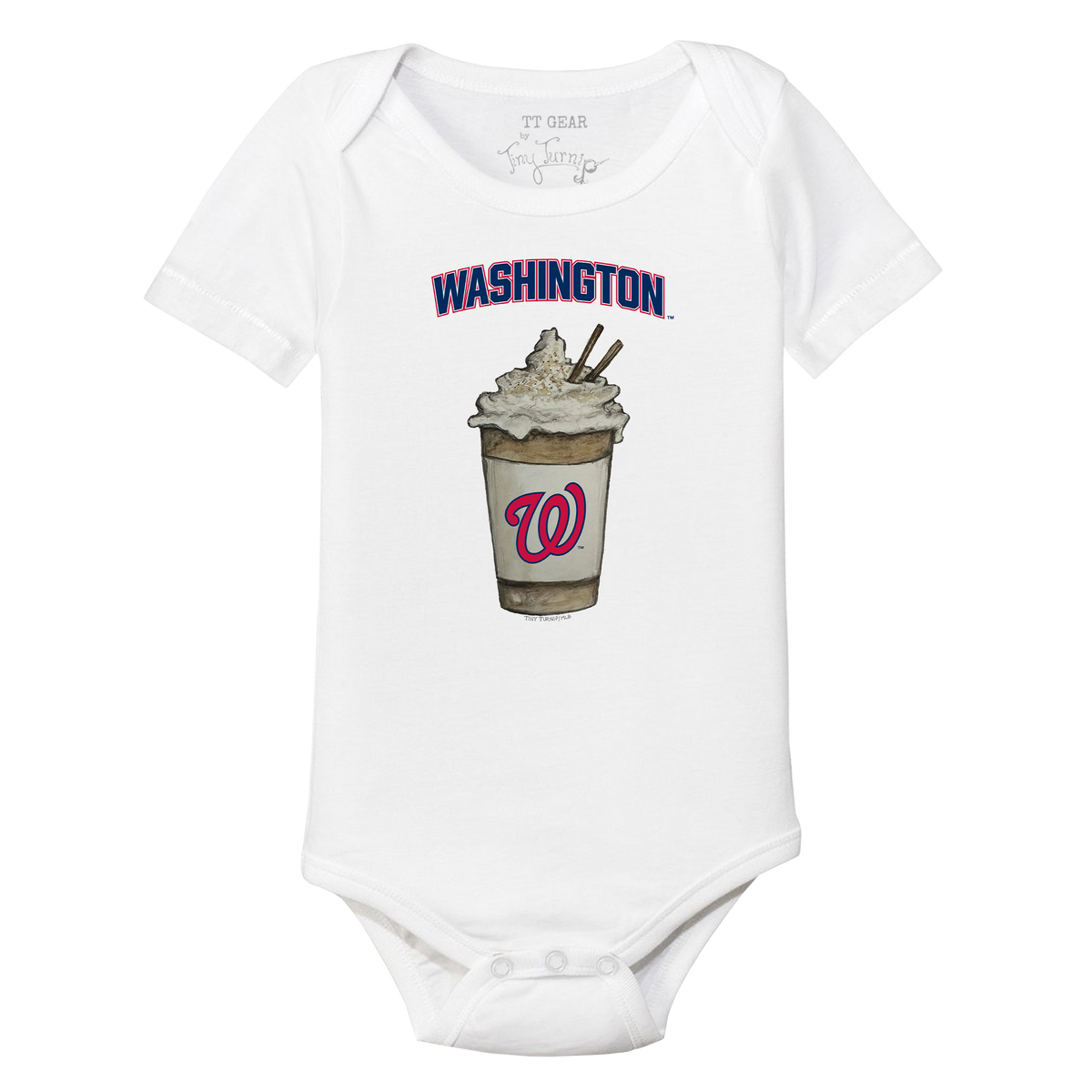 Washington Nationals Latte Short Sleeve Snapper