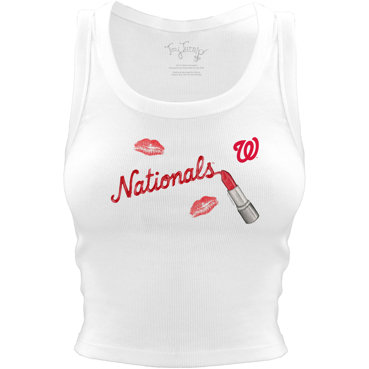 Washington Nationals Lipstick Crop Tank - Tiny Turnip