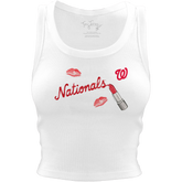 Washington Nationals Lipstick Crop Tank - Tiny Turnip