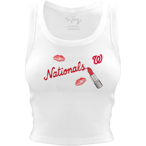 Washington Nationals Lipstick Crop Tank - Tiny Turnip