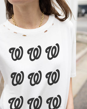 Washington Nationals Logo Grid Vintage Tee