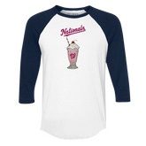 Washington Nationals Milkshake 3/4 Navy Blue Sleeve Raglan