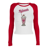 Washington Nationals Milkshake Roxy Raglan Long Sleeve