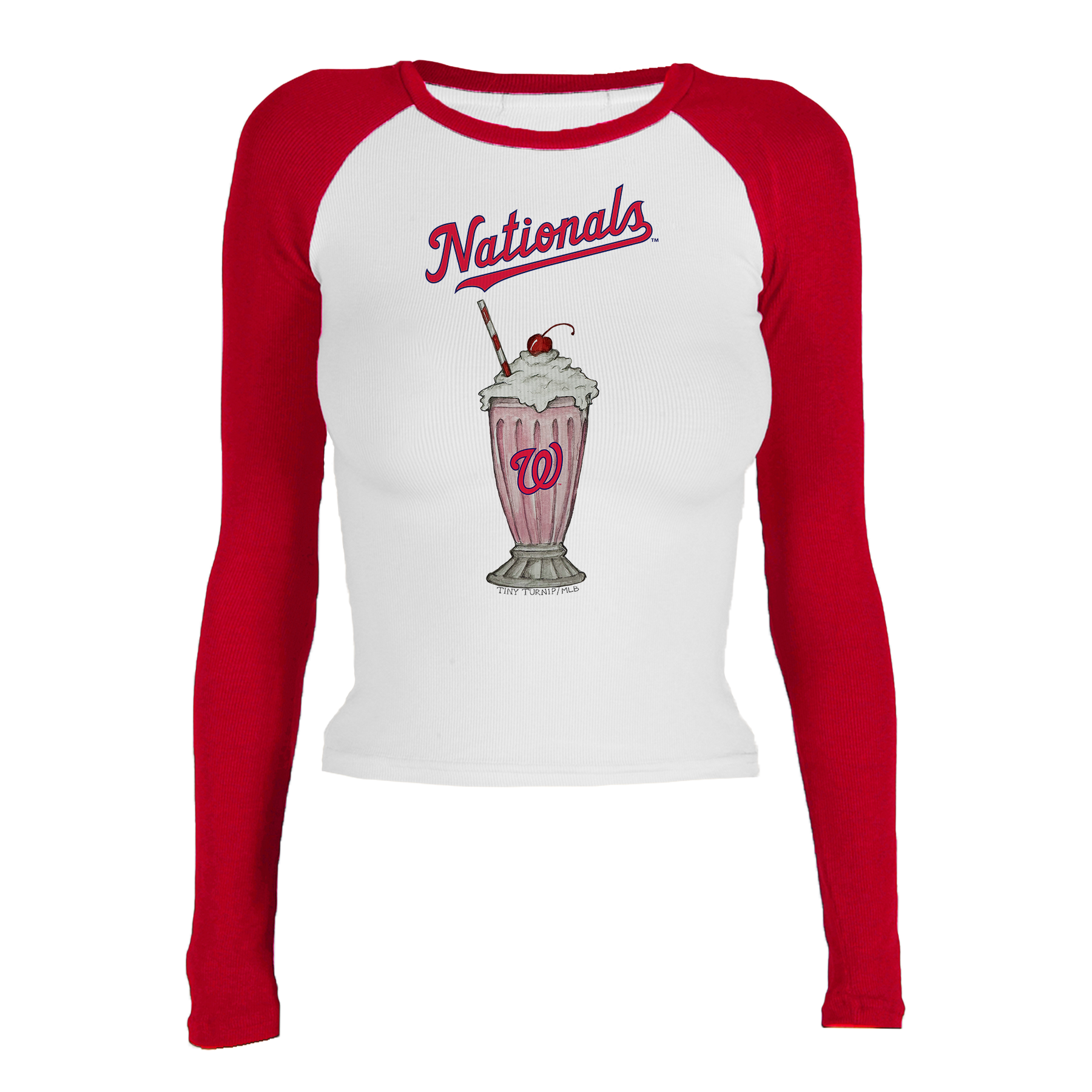 Washington Nationals Milkshake Roxy Raglan Long Sleeve