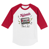 Washington Nationals Mixtape 3/4 Navy Blue Sleeve Raglan