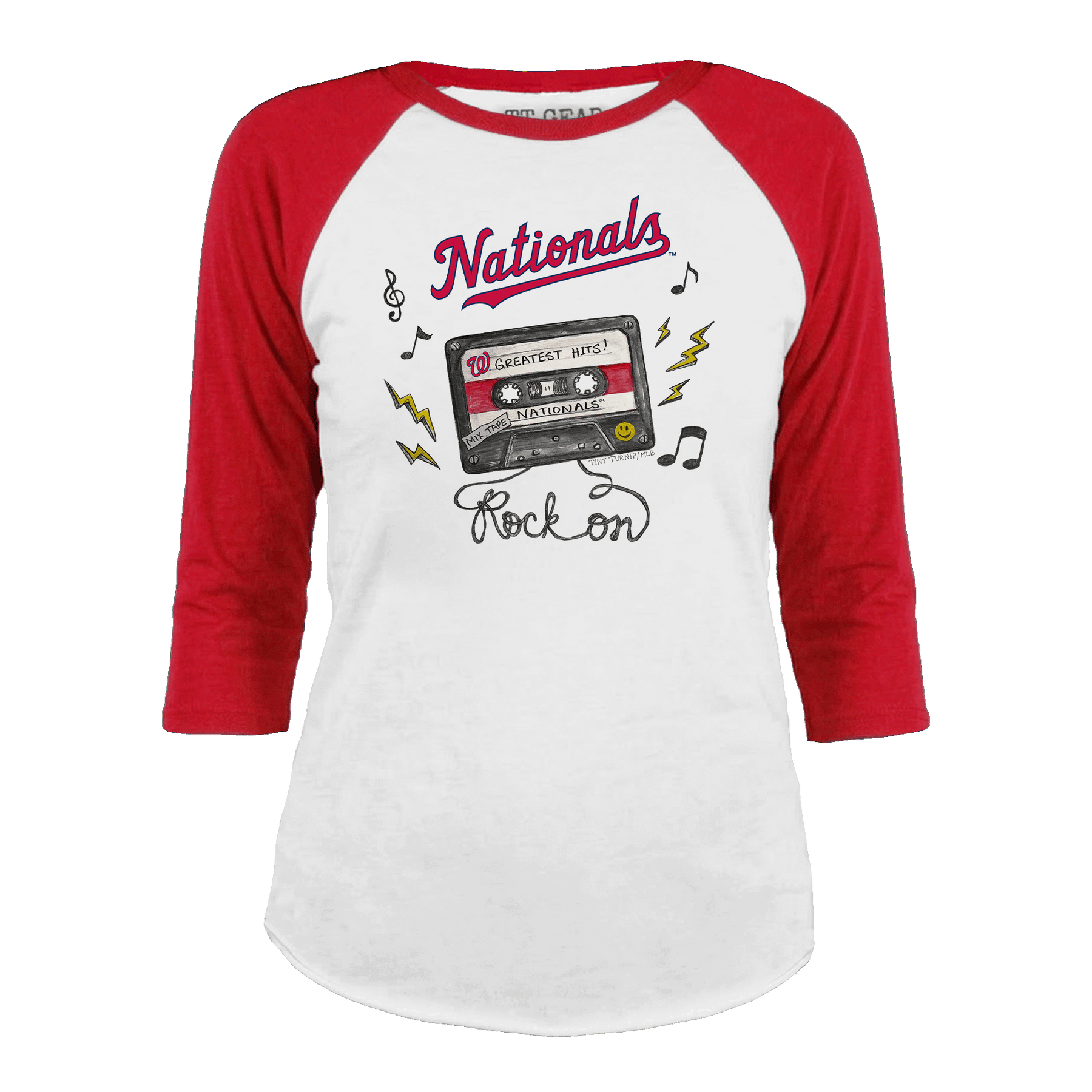 Washington Nationals Mixtape 3/4 Navy Blue Sleeve Raglan