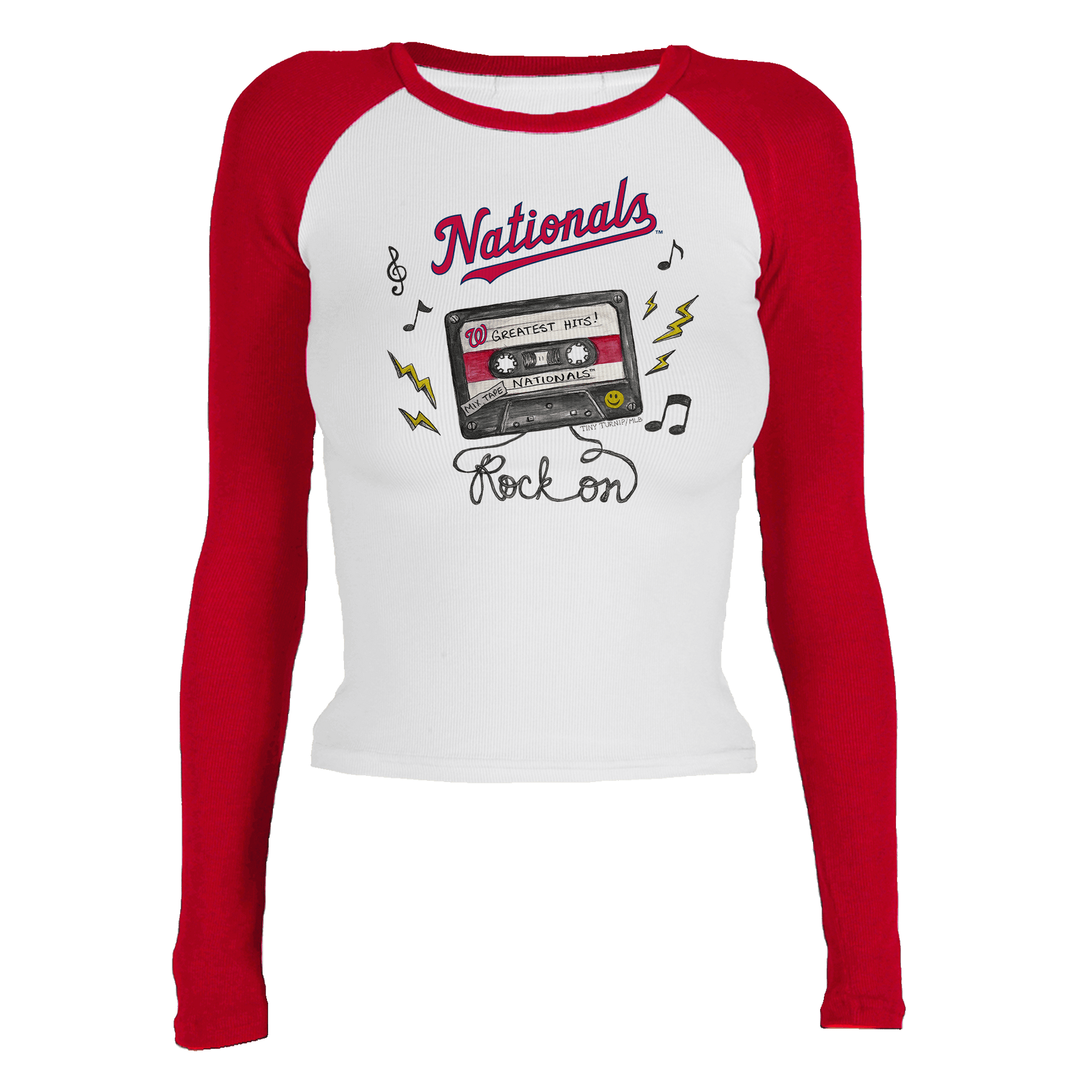 Washington Nationals Mixtape Roxy Raglan Long Sleeve
