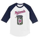 Washington Nationals Pickle Jar 3/4 Navy Blue Sleeve Raglan