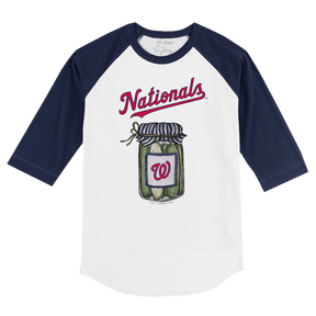 Washington Nationals Pickle Jar 3/4 Navy Blue Sleeve Raglan