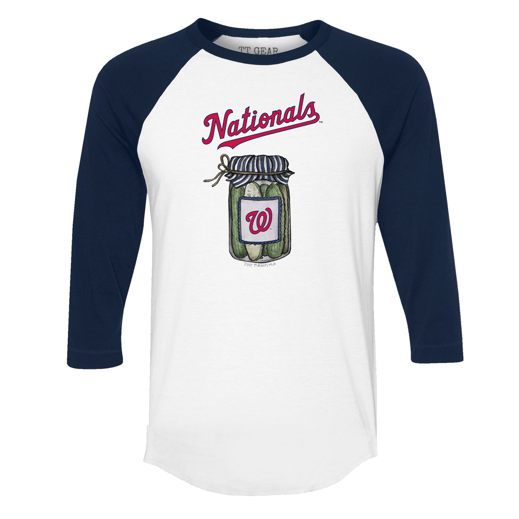 Washington Nationals Pickle Jar 3/4 Navy Blue Sleeve Raglan