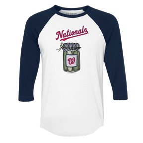 Washington Nationals Pickle Jar 3/4 Navy Blue Sleeve Raglan