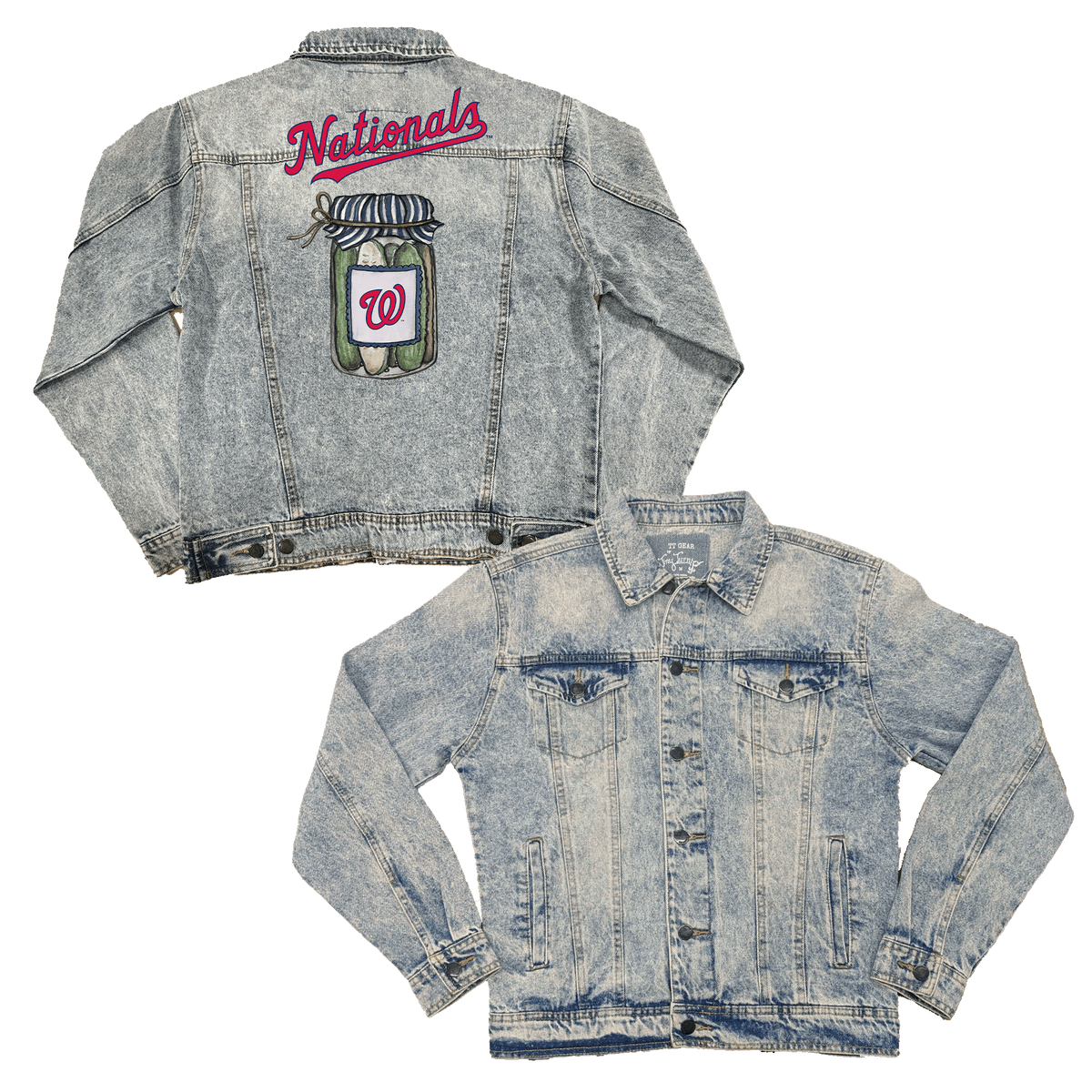 Washington Nationals Pickle Jar Boyfriend Denim Jacket