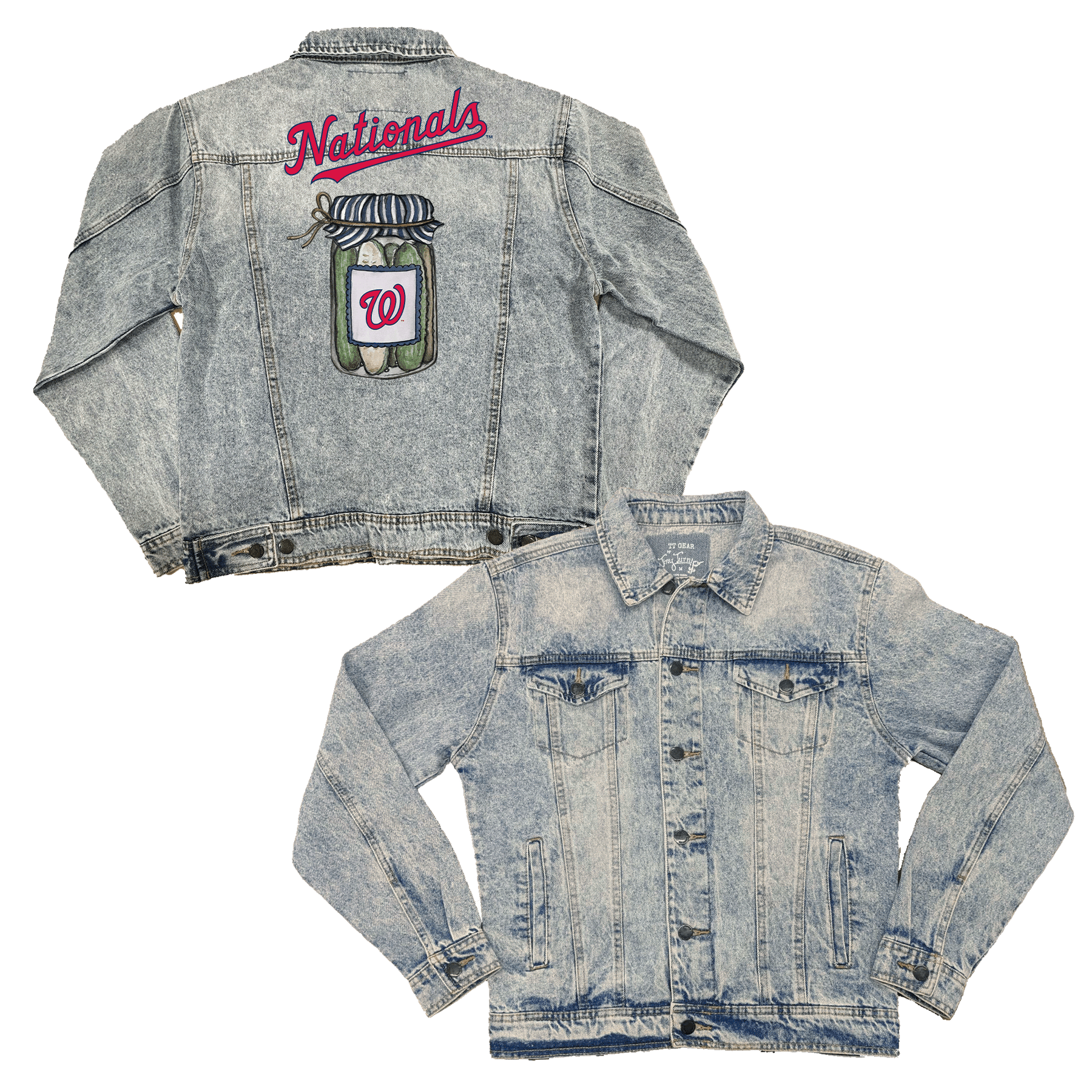 Washington Nationals Pickle Jar Boyfriend Denim Jacket
