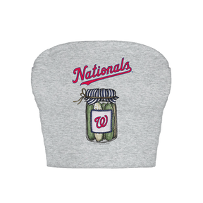 Washington Nationals Pickle Jar Crop Tube Top