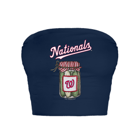 Washington Nationals Pickle Jar Crop Tube Top