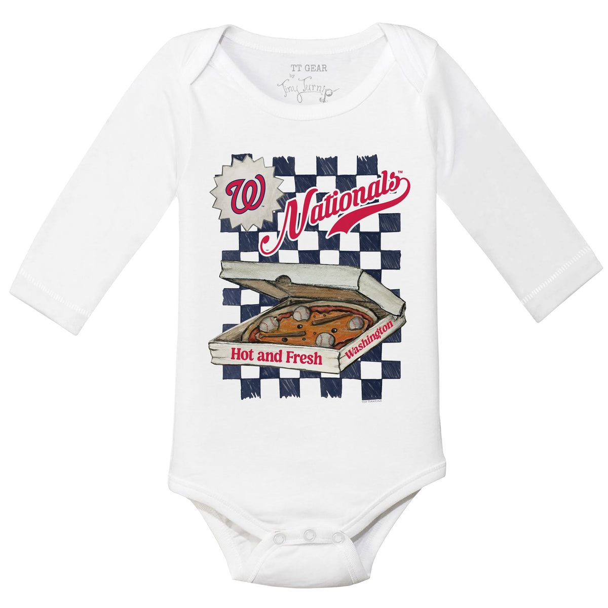 Washington Nationals Pizza Long Sleeve Snapper