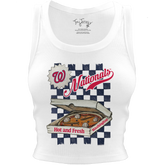 Washington Nationals Pizza Crop Tank - Tiny Turnip