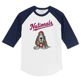 Washington Nationals Puddy 3/4 Navy Blue Sleeve Raglan - Tiny Turnip