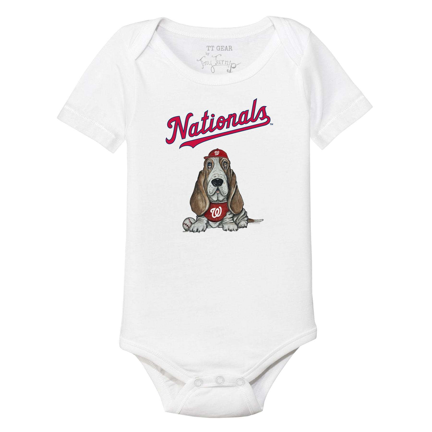 Washington Nationals Puddy Short Sleeve Snapper - Tiny Turnip