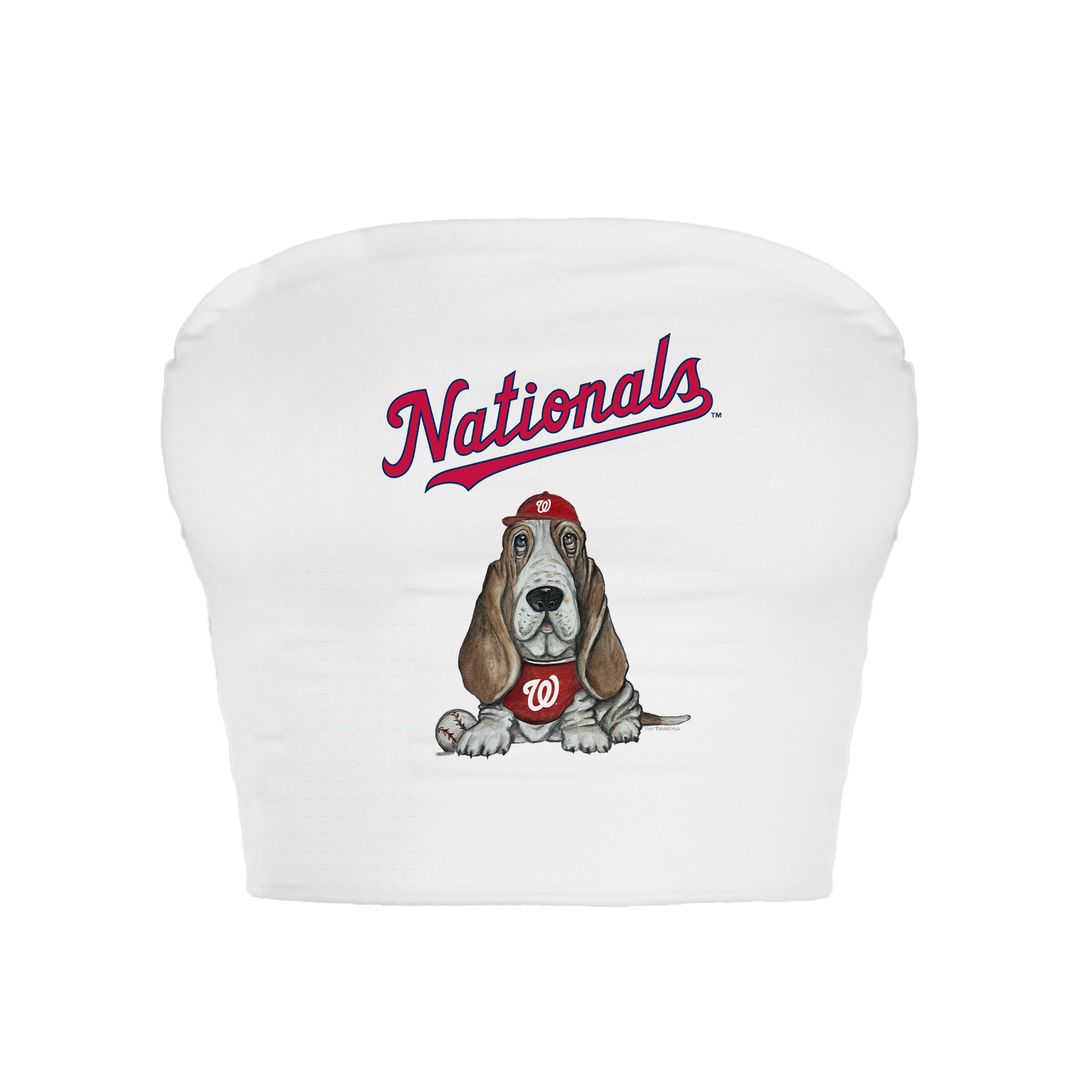 Washington Nationals Puddy Crop Tube Top - Tiny Turnip