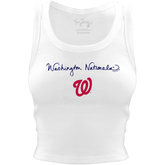 Washington Nationals Logo Script Crop Tank - Tiny Turnip