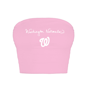 Washington Nationals Logo Script Crop Tube Top