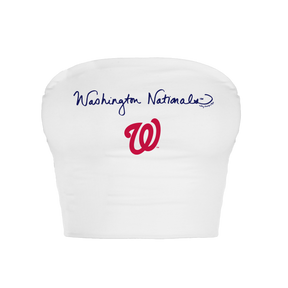 Washington Nationals Logo Script Crop Tube Top