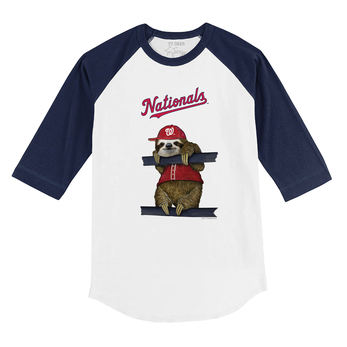 Washington Nationals  3/4 Navy Blue Sleeve Raglan