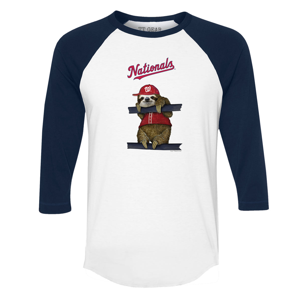 Washington Nationals  3/4 Navy Blue Sleeve Raglan