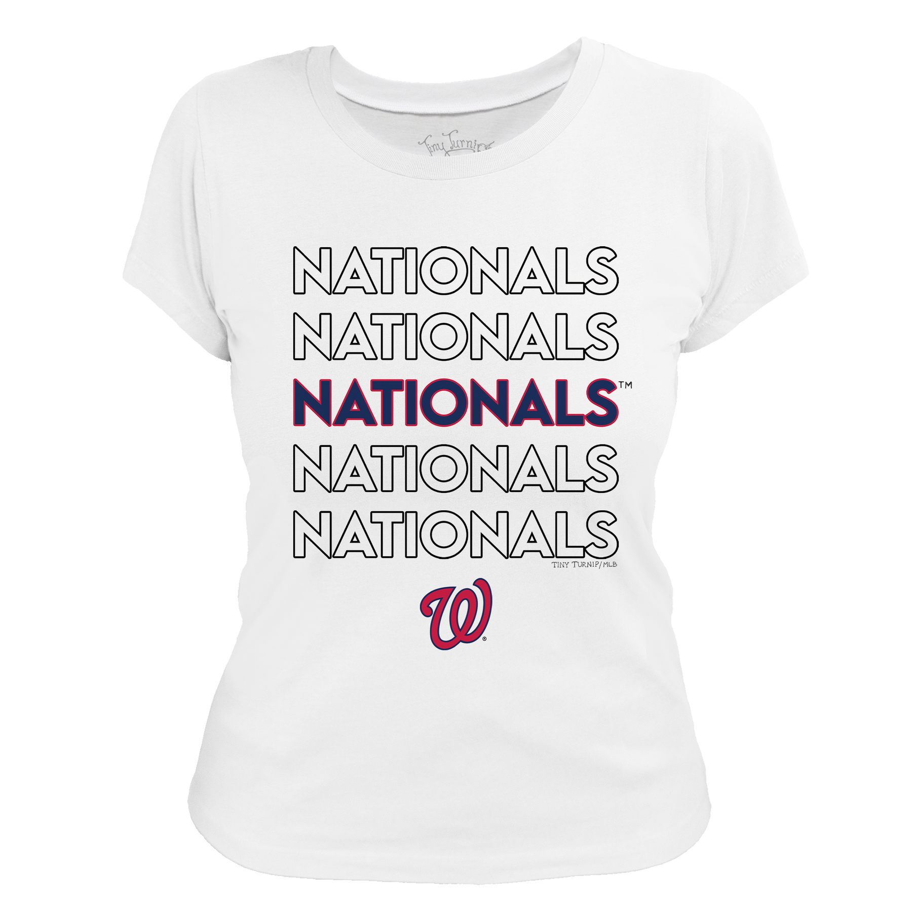 Washington Nationals Stacked Tee Shirt - Tiny Turnip