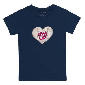 Washington Nationals Stitched Heart Kid's Tee Shirt - Tiny Turnip