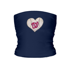 Washington Nationals Stitched Heart Tube Top - Tiny Turnip