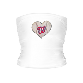 Washington Nationals Stitched Heart Tube Top - Tiny Turnip