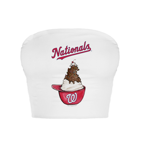 Washington Nationals Sundae Helmet Crop Tube Top - Tiny Turnip