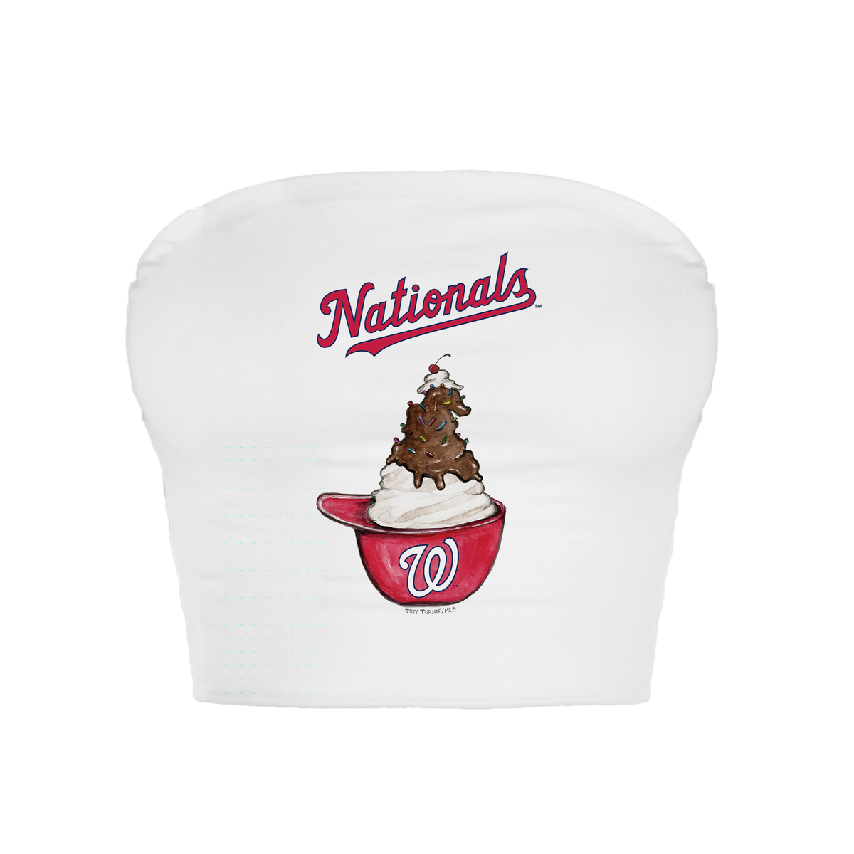 Washington Nationals Sundae Helmet Crop Tube Top - Tiny Turnip