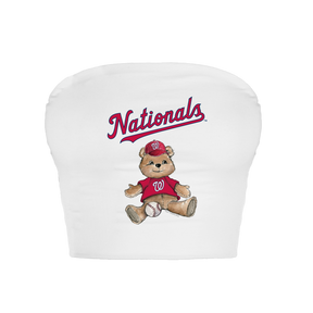 Washington Nationals Teddy Crop Tube Top - Tiny Turnip