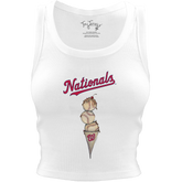 Washington Nationals Triple Scoop Crop Tank - Tiny Turnip