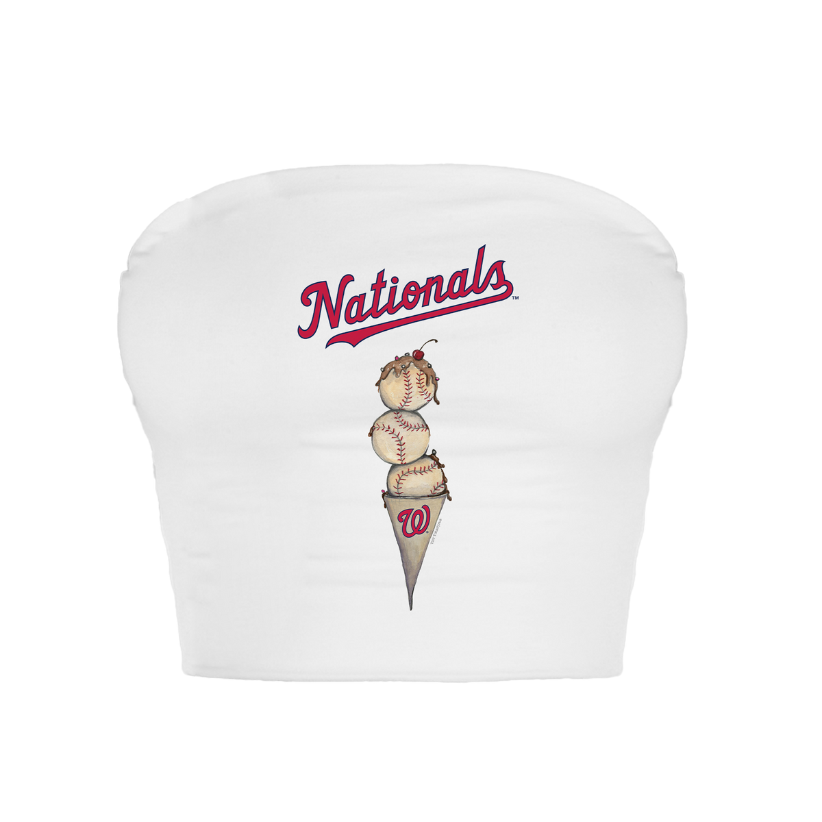 Washington Nationals Triple Scoop Crop Tube Top
