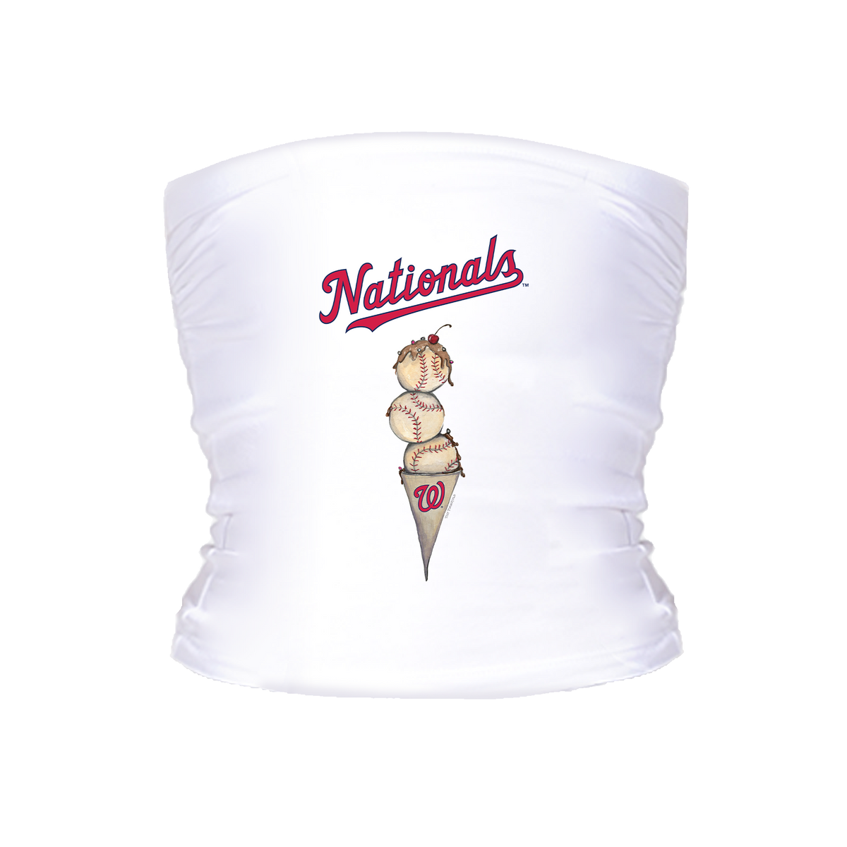 Washington Nationals Triple Scoop Crop Tube Top