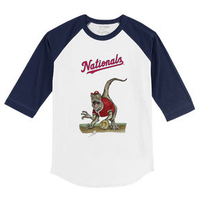 Washington Nationals Velociraptor 3/4 Navy Blue Sleeve Raglan