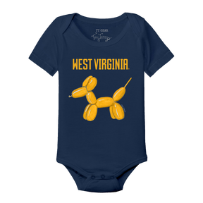 West Virginia Mountaineers Balloon Dog Short Sleeve Snapper