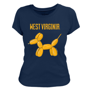 West Virginia Mountaineers Balloon Dog Women's Tee Shirt